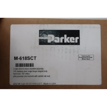 Parker M-618Sct 2-Valve Assembly Pneumatic Valve Manifold M-618SCT